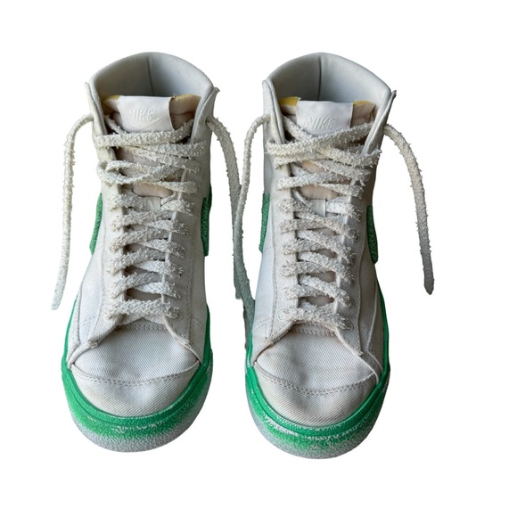 Nike Blazers Mid 77 Chenille Swoosh Green Fade - Picture 3 of 12